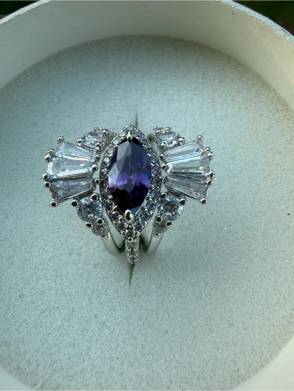Bomb Party Ring Lymphoma Awareness Always A Warrior RBP6335 Size 5 New Amethyst